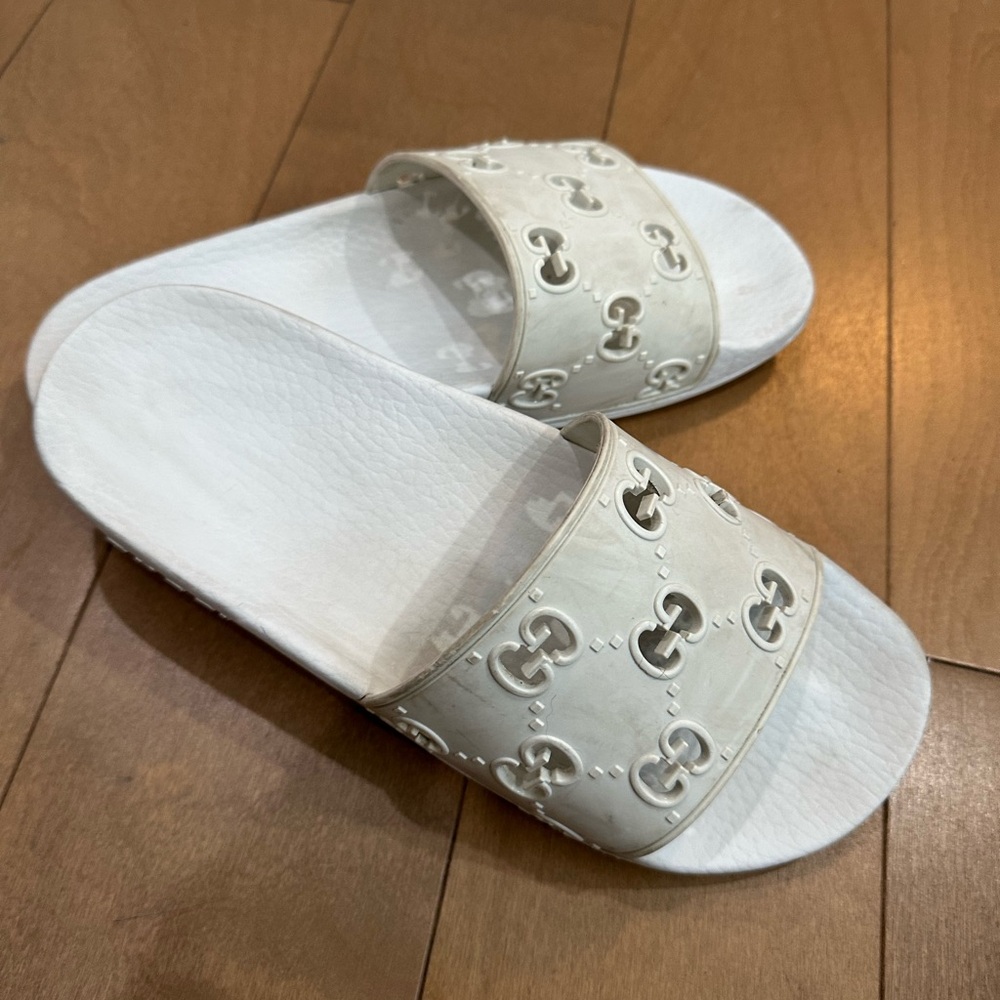Gucci Women's White Rubber Slippers